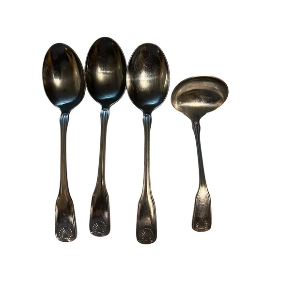 6 Vintage Reed & Barton Colonial Shell Stainless Steel Serving pieces Silverware - Picture 4 of 6